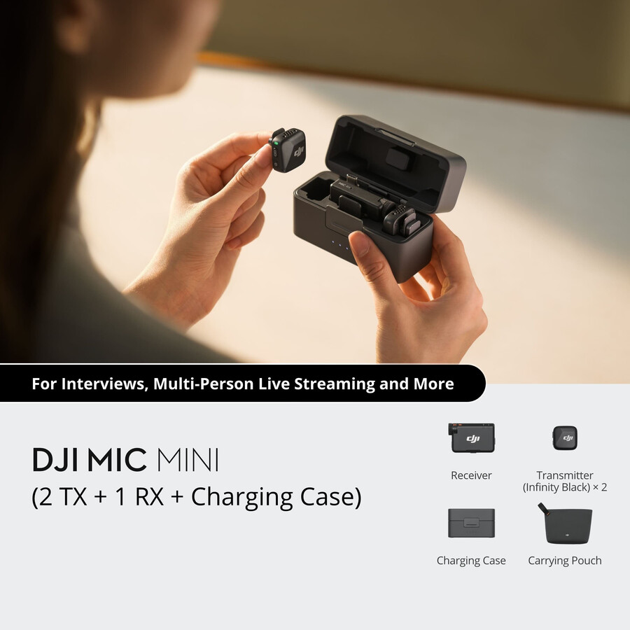 dji mic mini 2 sender 1 empfänger ladecase