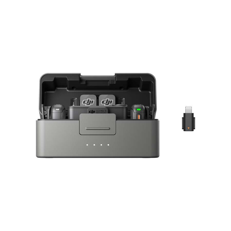 dji mic 3 2 sender 1 empfänger ladecase smartphone-adapter lightning