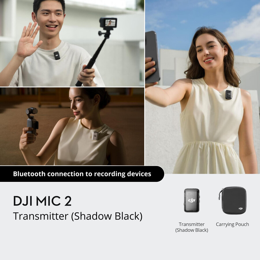 dji mic 2 transmitter shadow black